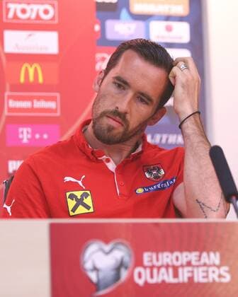 SOCCER - UEFA EURO EM Europameisterschaft Fussball 2016 quali, RUS vs AUT, preview MOSCOW,RUSSIA,13.JUN.15 - SOCCER - UEFA European Championship EM Europameisterschaft 2016, European Qualifiers, OEFB international match Länderspiel Russia vs Austria, preview, press conference PK Pressekonferenz of team AUT. Image shows Christian Fuchs (AUT). GEPAxpictures xChristianxOrt