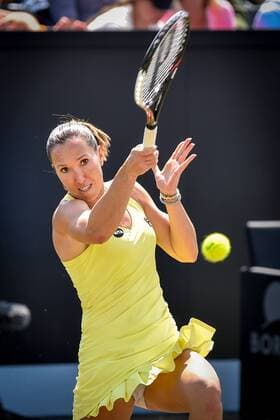 - ROSMALEN, NETHERLANDS: Serbian Jelena Jankovic pictured in action during a semi final game between between Swiss Belinda Bencic and Serbian Jelena Jankovic during the Topshelf Open WTA Tennis Damen tennis tournament in Rosmalen, the Netherlands, Saturday 13 June 2015. LUCxCLAESSEN  x04641971x