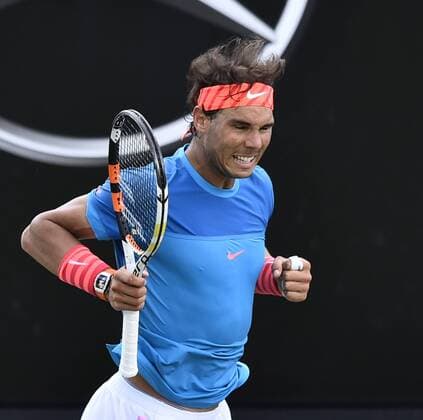 Rafael Nadal (ESP) Aktion Schlussjubel Jubel jubelt Freude Emotion nach gewonnenem Match Halbfinale 13.06.2015 Tennis Mercedes-Cup Stuttgart Weißenhof TC Weissenhof Mercedescup Mercedes Cup 06.06..-14.06.2015 Mercedes-Cup Stuttgart Weißenhof 2015