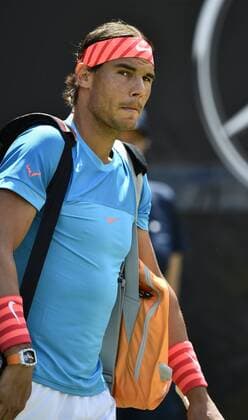 Rafael Nadal (ESP) beim Einmarsch Halbfinale 13.06.2015 Tennis Mercedes-Cup Stuttgart Weißenhof TC Weissenhof Mercedescup Mercedes Cup 06.06..-14.06.2015 Mercedes-Cup Stuttgart Weißenhof 2015