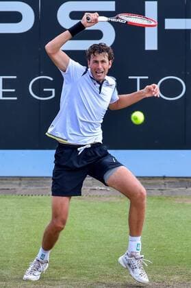 - ROSMALEN, NETHERLANDS: Dutch Robin Haase pictured in action during a tennis game between Dutch Robin Haase and French Nicolas Mahut in the semifinals of the men s tournament at the Topshelf Open WTA Tennis Damen tennis tournament in Rosmalen, the Netherlands, Saturday 13 June 2015. LUCxCLAESSEN  x04642111x