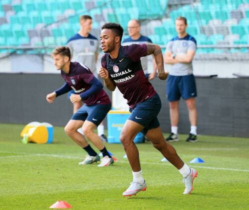 England s Raheem Sterling during training England Training & press conference PK Pressekonferenz Stozice Stadium - Slovenia - 13th June 2015 - Picture David Klein Sportimage EDITORIAL USE ONLY. No use with unauthorised audio, video, data, fixture lists, club league logos or live services. Online in-match use limited to 120 images, no video emulation. No use in betting, games or single club league player publications.