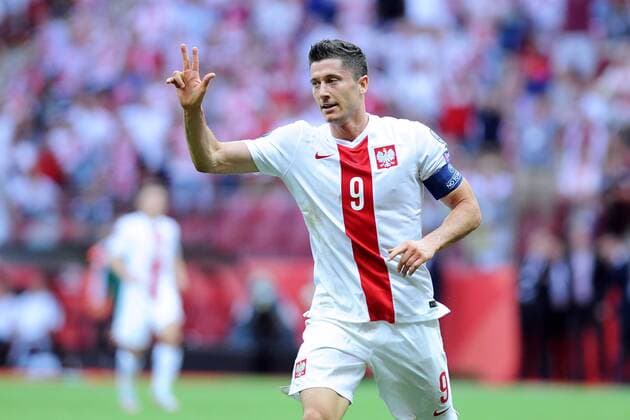 13.06.2015, Warszawa - Fußball - Nationalteam - Länderspiel - UEFA EURO EM Quali 2015 - Polen vs Georgien - ROBERT LEWANDOWSKI -  20150613CSMS0048
