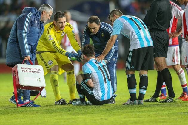 Argentina vs Paraguay LA SERENA, CHILE - 13 06 2015: ARGENTINA X PARAGUAY - Messi during match between Argentina and Paraguay in La Portada Stadium in La Serena, Chile, Group B (Photo: Carlos Ezequiel Vannoni FotoArena)  CarlosxEzequielxVannoni