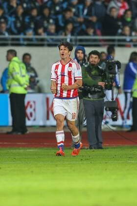 Argentina vs Paraguay LA SERENA, CHILE - 13 06 2015: ARGENTINA X PARAGUAY - Nelson Valdez during match between Argentina and Paraguay in La Portada Stadium in La Serena, Chile, Group B (Photo: Carlos Ezequiel Vannoni FotoArena)  CarlosxEzequielxVannoni