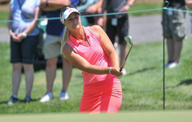 Anna Nordqvist in action during the KPMG Women s PGA Golf Women Championship at Westchester Country Club in Harrison, New York. Gregory Vasil Cal Media KPMG Women s PGA Championship June 13 - ZUMAc04_