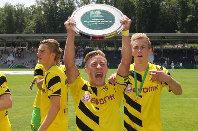 Aspach , Fußball Finale Deutsche Meisterschaft B-Junioren VfB Stuttgart vs. BVB Borussia Dortmund , Felix Passlack ( BVB )