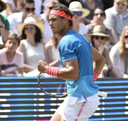 Rafael Nadal (ESP) Aktion Jubel jubelt Freude Emotion nach gewonnenem Punkt Finale 14.06.2015 Tennis Mercedes-Cup Stuttgart Weißenhof TC Weissenhof Mercedescup Mercedes Cup 06.06..-14.06.2015 Mercedes-Cup Stuttgart Weißenhof 2015
