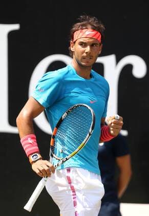 Stuttgart , Tennis Weissenhof Mercedes Cup 2015 Finale, Rafael NAdal (ESP) jubelt und ballt die Faust