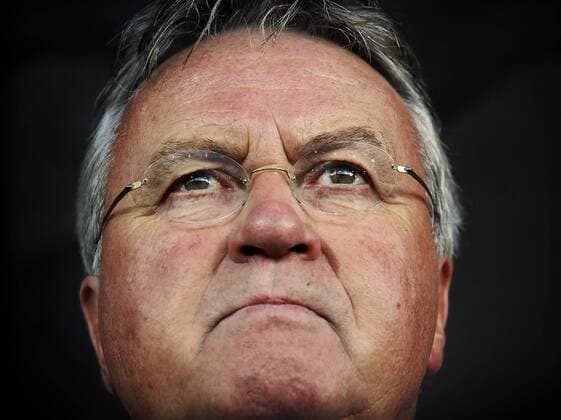 Guus Hiddink of the Netherlands during the UEFA EURO EM Europameisterschaft Fussball 2016 qualifying match between Latvia and The Netherlands on June 12, 2015 at the Skonto stadium in Riga, The Netherlands. xVIxxIVx 3983339