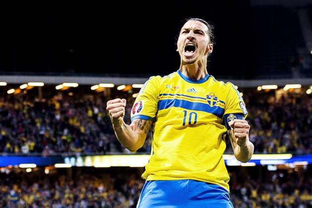 June 14, 2015 - Stockholm, Schweden - 150614 Swedens Zlatan Ibrahimovic celebrating Länderspiel Fussball EM Quali - Sweden vs Montenegro den 14 juni 2015 i Stockholm..Foto: MelixPeterssonxEllafi BILDBYRAN COP 162 News - June 14, 2015  - ZUMAb138