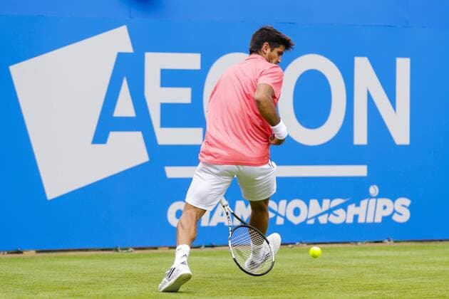 Aktuell Tennis, ATP Turnier im Queen s Club 15.06.2015. London, England. Queens Aegon Championship Tennis. Roberto Bautista Agut (ESP) versus Fernando Verdasco (ESP), 1st round match. Fernando Verdasco in action xCraigxMercerx  ActionPlus11631651