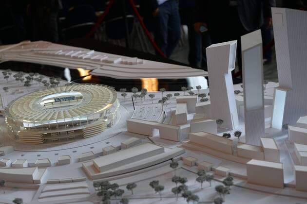 Plastico. Model Roma 15-06-2015 Präsentation des Modells für das neue Stadion des AS Rom. Presentation of the final design of the new AS Roma new stadium andreaxstaccioli