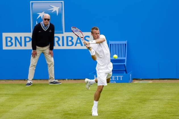 Aktuell Tennis, ATP Turnier im Queen s Club 15.06.2015. London, England. Queens Aegon Championship Tennis. Lleyton Hewitt (AUS) versus Kevin Anderson (RSA), 1st round match. Lleyton Hewitt in action xCraigxMercerx  ActionPlus11631659