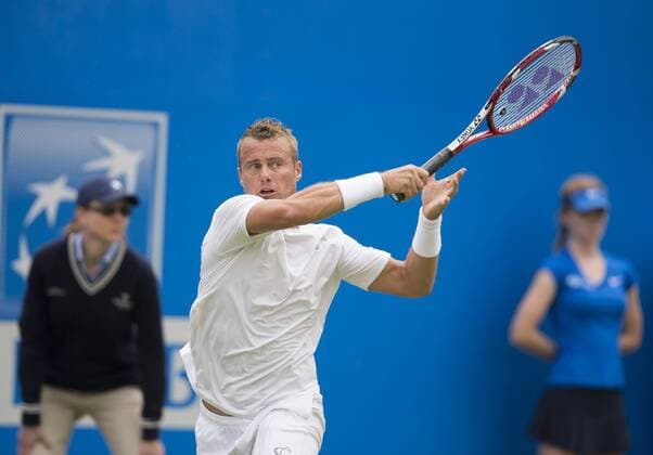 15.06.2015. London, England. Queens Aegon Championship Tennis. Lleyton Hewitt of Australia in action during his first round match against Kevin Anderson of South Africa. xNigelxCookex  ActionPlus11631664