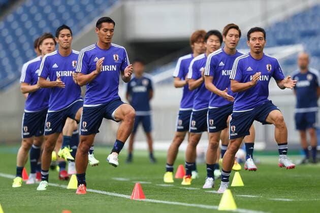 Japan team group Mannschaftsbild Totale (JPN), JUN 15, 2015 - Football Soccer : Japan national team Nationalteam Official Training Session at Saitama Stadium 2002 in Saitama, Japan. NoxThirdxPartyxSales  (ipha012138)