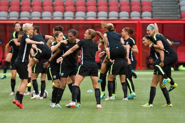 June 15, 2015: The USA team at an official practise session prior to a Group D match at the FIFA Women s World Cup Canada 2015 between Nigeria and the USA at BC Place Stadium on June 2015 in Vancouver, Canada. Sydney Low Cal Media. Soccer 2015: FIFA Women s World Cup JUNE 15 - ZUMAc04_