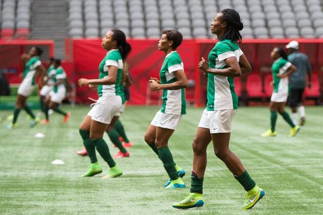 June 15, 2015: The Nigerian team at an official practise session prior to a Group D match at the FIFA Women s World Cup Canada 2015 between Nigeria and the USA at BC Place Stadium on June 2015 in Vancouver, Canada. Sydney Low Cal Media.June 15, 2015: at a press conference PK Pressekonferenz prior to a Group D match at the FIFA Women s World Cup Canada 2015 between Nigeria and the USA at BC Place Stadium on June 2015 in Vancouver, Canada. Sydney Low Cal Sport Media.June 15, 2015: The Nigerian team at an official practise session prior to a Group D match at the FIFA Women s World Cup Canada 2015 between Nigeria and the USA at BC Place Stadium on June 2015 in Vancouver, Canada. Sydney Low Cal Sport Media. Soccer 2015: FIFA Women s World Cup JUNE 15 - ZUMAc04_