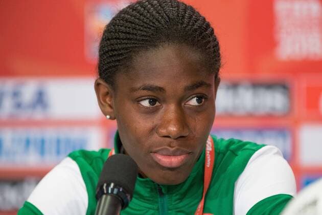 June 15, 2015: Asisat OSHOALA of Nigeria at a press conference PK Pressekonferenz prior to a Group D match at the FIFA Women s World Cup Canada 2015 between Nigeria and the USA at BC Place Stadium on June 2015 in Vancouver, Canada. Sydney Low Cal Media.June 15, 2015: at a press conference prior to a Group D match at the FIFA Women s World Cup Canada 2015 between Nigeria and the USA at BC Place Stadium on June 2015 in Vancouver, Canada. Sydney Low Cal Sport Media. Soccer 2015: FIFA Women s World Cup JUNE 15 - ZUMAc04_