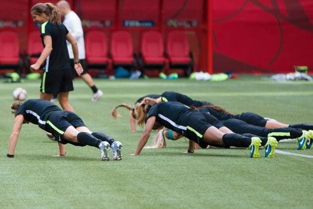 June 15, 2015: The USA team at an official practise session prior to a Group D match at the FIFA Women s World Cup Canada 2015 between Nigeria and the USA at BC Place Stadium on June 2015 in Vancouver, Canada. Sydney Low Cal Media. Soccer 2015: FIFA Women s World Cup JUNE 15 - ZUMAc04_