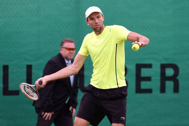 Tennis Gerry Weber Open 2015 am 16.06.2015 im Gerry Weber Stadion in Halle ( Westfalen ) Ivo Karlovic ( CRO )