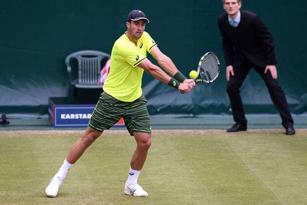 Tennis Gerry Weber Open 2015 am 16.06.2015 im Gerry Weber Stadion in Halle ( Westfalen ) Steve Johnson ( USA )