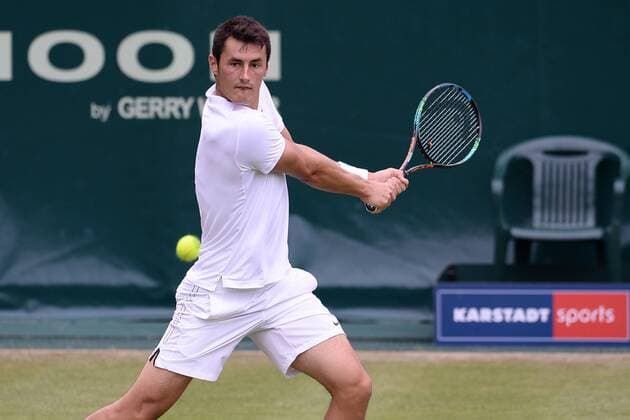 Tennis Gerry Weber Open 2015 am 16.06.2015 im Gerry Weber Stadion in Halle ( Westfalen ) Bernard Tomic ( AUS )