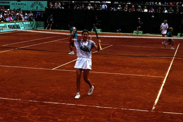 MONICA SELES - ROLAND GARROS 1992 TENNIS : Roland Garros - Archives - Aufnahmedatum geschätzt TENNISMAG PANORAMIC 