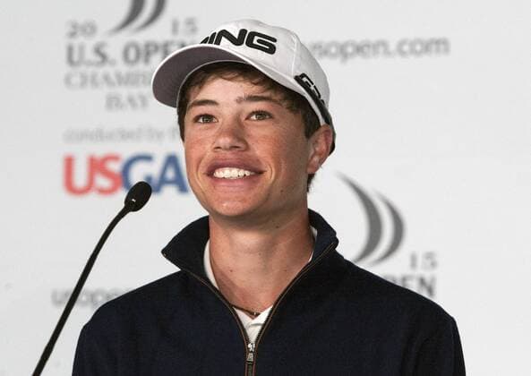Aktuell Golf, US Open, PK Cole Hammer Cole Hammer speaks to the media prior to the start of the 115th U.S. Open Championship at Chambers Bay on June 16, 2015 in University Place, Washington.  SEA20150615116 JIMxBRYANT
