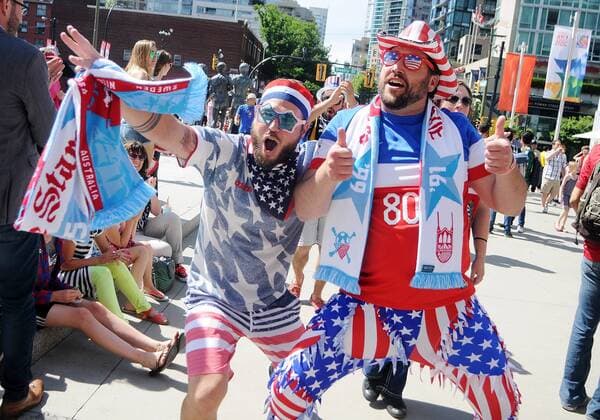 June 16, 2015: United States fans head into BC Place in Vancouver, British Columbia to watch the United States take on Nigeria. SOCCER: JUN 16 FIFA Women s World Cup - Group D - Nigeria v USA Icon150612002 EDITORIAL USE ONLY