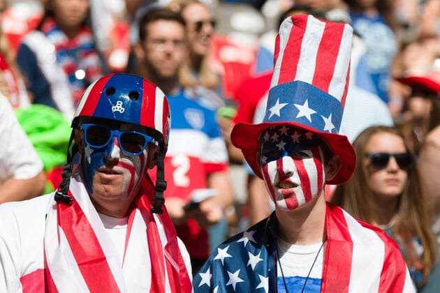 June 16, 2015: USA fans in the crowd for a Group D match at the FIFA Women s World Cup Canada 2015 between Nigeria and the USA at BC Place Stadium on 16 June 2015 in Vancouver, Canada. Sydney Low Cal Media. Soccer 2015: FIFA Women s World Cup JUNE 16 - ZUMAc04_
