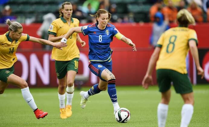 June 16, 2015 - Edmonton - 150616 Sveriges Lotta Schelin -- WM - Australien - Schweden - ..Foto: CarlSandin BILDBYRAN kod CS 57692 News - June 16, 2015  - ZUMAb138