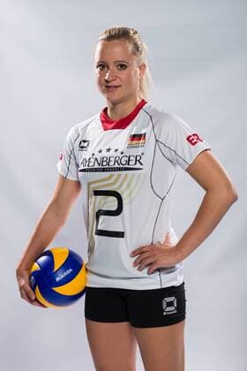 04.06.2015, Bundesleistungszentrum, Kienbaum Volleyball, Fotoshooting Nationalmannschaft Frauen Kathleen Weiß Weiss ( 2 GER)