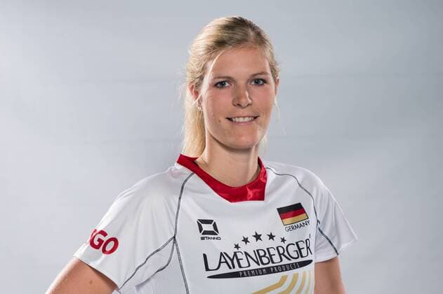04.06.2015, Bundesleistungszentrum, Kienbaum Volleyball, Fotoshooting Nationalmannschaft Frauen Anja Brandt ( 16 GER)
