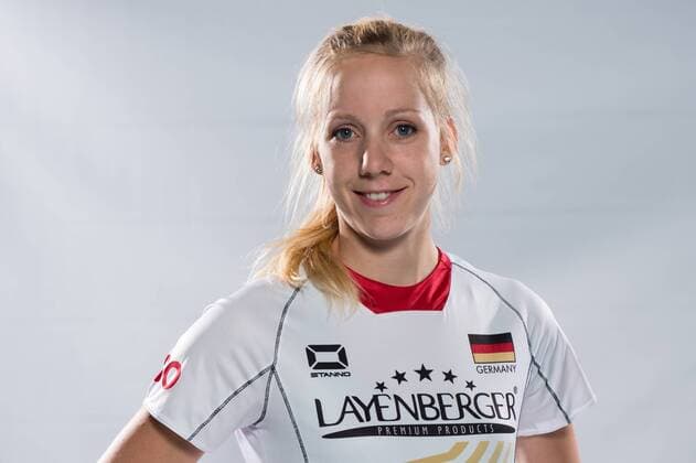 04.06.2015, Bundesleistungszentrum, Kienbaum Volleyball, Fotoshooting Nationalmannschaft Frauen Jana Franziska Poll ( 5 GER)