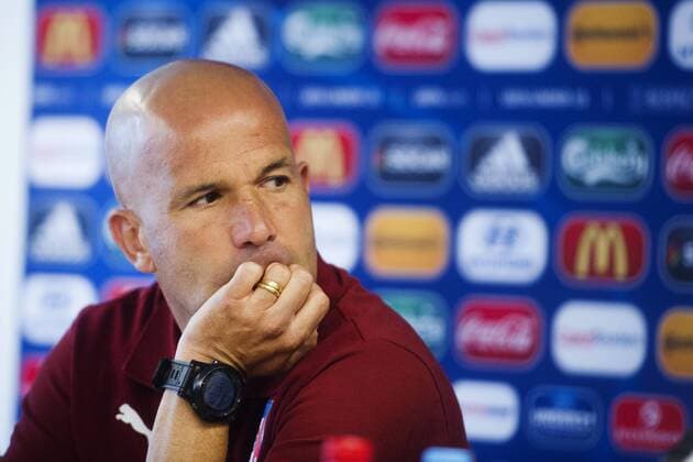 June 17, 2015 - Olomouc: Italiens Luigi Di Biagio - Pressekonferenz U21 Nationalmannschaft Italien.  - ZUMAb138