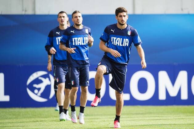 Aktuell Fußball, U21 EM, Training Italien June 17, 2015 - Olomouc: Italiens Matteo Bianchetti - Training U21 Nationalmannschaft Italien.  - ZUMAb138