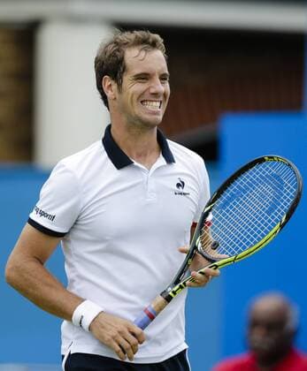 17.06.2015. London, England. Queens Aegon Championship Tennis. Milos Raonic (CAN) versus Richard Gasquet (FRA), 2nd round match. Richard Gasquet reacts xCraigxMercerx  ActionPlus11632469