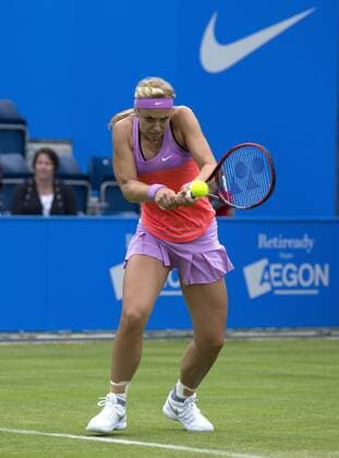 17 June 2015: Sabine Lisicki (GER) in action during her WomenÕs Singles Second Round during the Aegon Classic at Edgbaston Priory Club in Birmingham, Great Britain. against Belinda Bencic (SUI). TENNIS: JUN 17 Aegon Classic Birmingham Icon1506173247 EDITORIAL USE ONLY