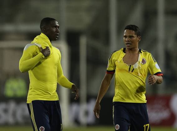 Carlos Bacca Brazil vs Colombia SANTIAGO, SC - 17 06 2015: BRAZIL X COLOMBIA - Photo during the match between Brazil vs Colombia, valid for Football, held at the Monumental Stadium in Santiago. (Photo: Carlos Ezequiel Vannoni FotoArena)  CarlosxEzequielxVannoni