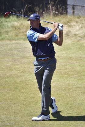 Aktuell Golf, US Open, Training June 17, 2015.. Matt Kucher on the 18th tee during a Wednesday practice round at the U.S. Open at CHAMBERS BAY, University Place, Washington. . .George Holland Cal Media. PGA Golf Herren Tour 2015: US Open Championship JUN 17 - ZUMAch4_