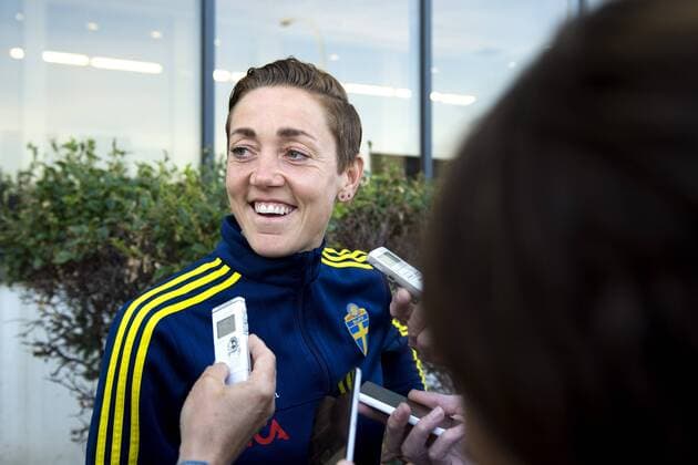 June 17, 2015 - Edmonton: Therese Sjögran - Interviews Nationalteam Schweden, Fussball Damen WM 2015.  - ZUMAb138