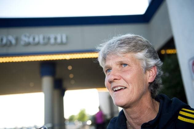 June 17, 2015 - Edmonton: Pia Sundhage - Interviews Nationalteam Schweden, Fussball Damen WM 2015.  - ZUMAb138