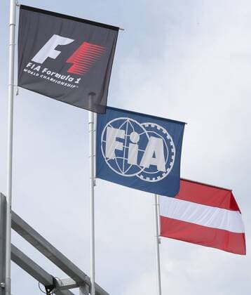 FORMULA 1 - GP of Austria 2015 SPIELBERG,AUSTRIA,18.JUN.15 - MOTORSPORTS, FORMULA 1 - Grand Prix of Austria, Red Bull Ring, preview. Image shows flags. GEPAxpictures xHaraldxSteiner