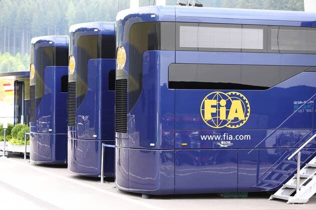 FORMULA 1 - GP of Austria 2015 SPIELBERG,AUSTRIA,18.JUN.15 - MOTORSPORTS, FORMULA 1 - Grand Prix of Austria, Red Bull Ring, preview. Image shows FIA-busses. GEPAxpictures xHaraldxSteiner