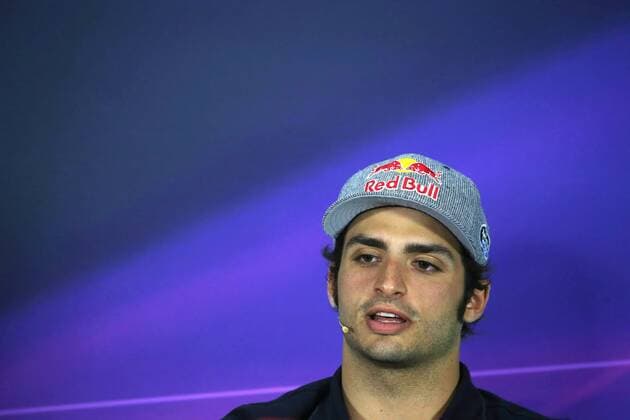 FORMULA 1 - GP of Austria 2015 SPIELBERG,AUSTRIA,18.JUN.15 - MOTORSPORTS, FORMULA 1 - Grand Prix of Austria, Red Bull Ring, preview, press conference PK Pressekonferenz Image shows Carlos Sainz (ESP Scuderia Toro Rosso). GEPAxpictures xDanielxGoetzhaber