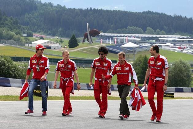 Austrian Grand Prix, Red Bull Ring 18 - 21 June 2015 Esteban Gutierrez (MEX), Scuderia Ferrari and Sebastian Vettel (GER), Scuderia Ferrari 18.06.2015. 