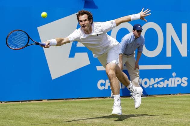 18.06.2015. London, England. Queens Aegon Championship Tennis. Andy Murray (GBR) versus Fernando Verdasco (ESP), 2nd round match. Top seed Andy Murray in action xCraigxMercerx  ActionPlus11632751