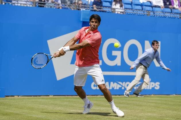 18.06.2015. London, England. Queens Aegon Championship Tennis. Andy Murray (GBR) versus Fernando Verdasco (ESP), 2nd round match. Fernando Verdasco in action xCraigxMercerx  ActionPlus11632773