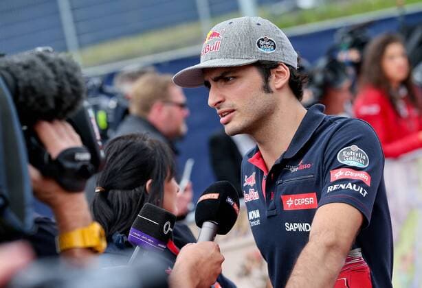 FORMULA 1 - GP of Austria 2015 SPIELBERG,AUSTRIA,18.JUN.15 - MOTORSPORTS, FORMULA 1 - Grand Prix of Austria, Red Bull Ring, preview. Image shows Carlos Sainz (ESP Scuderia Toro Rosso). Keywords: interview. GEPAxpictures xChristianxWalgram